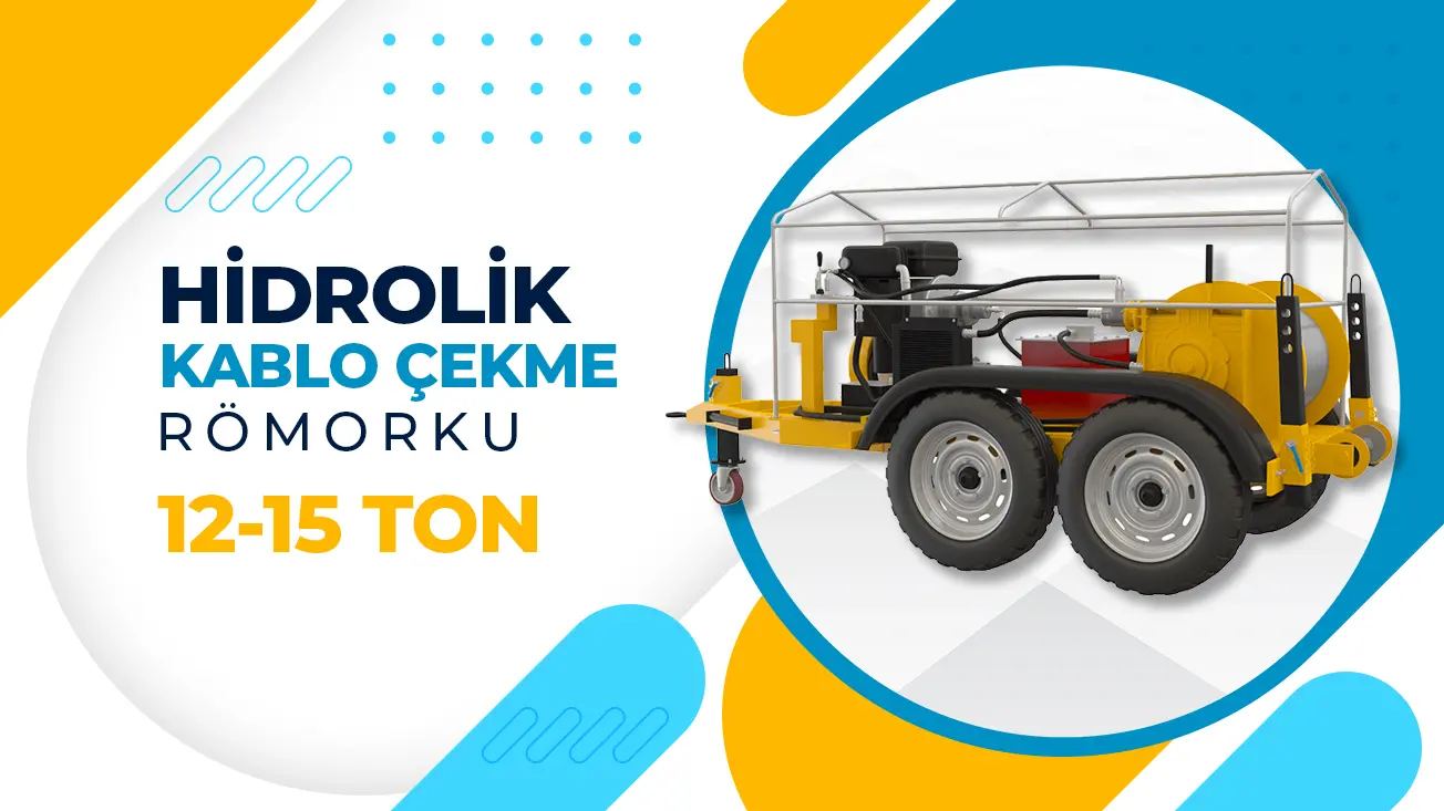 Hidrolik Kablo Çekme Römorku 12-15 Ton