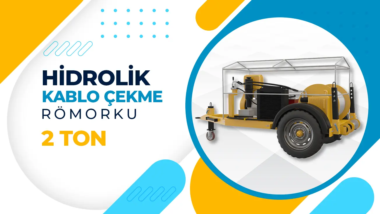 Hidrolik Kablo Çekme Römorku 2 Ton