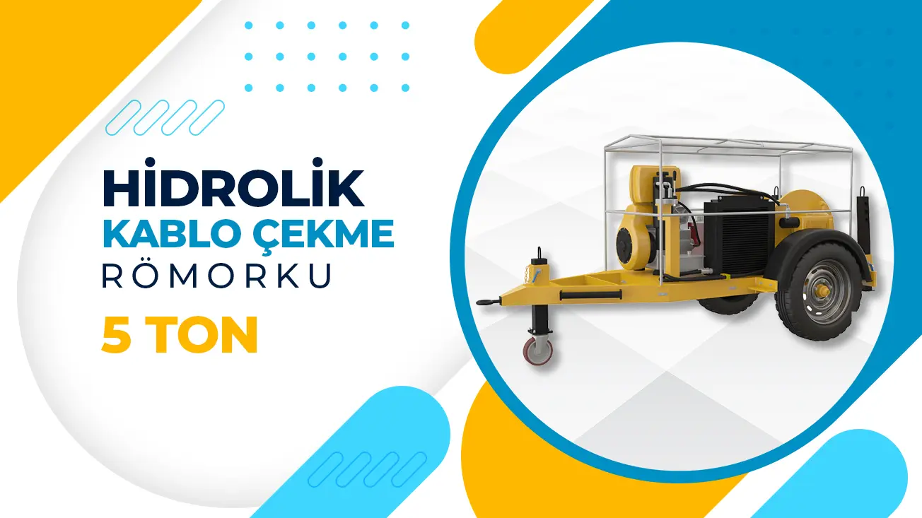 Hidrolik Kablo Çekme Römorku 5 Ton detay