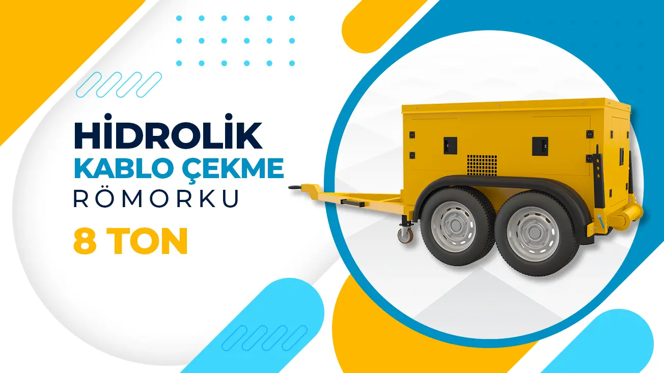 Hidrolik Kablo Çekme Römorku 8 Ton detay