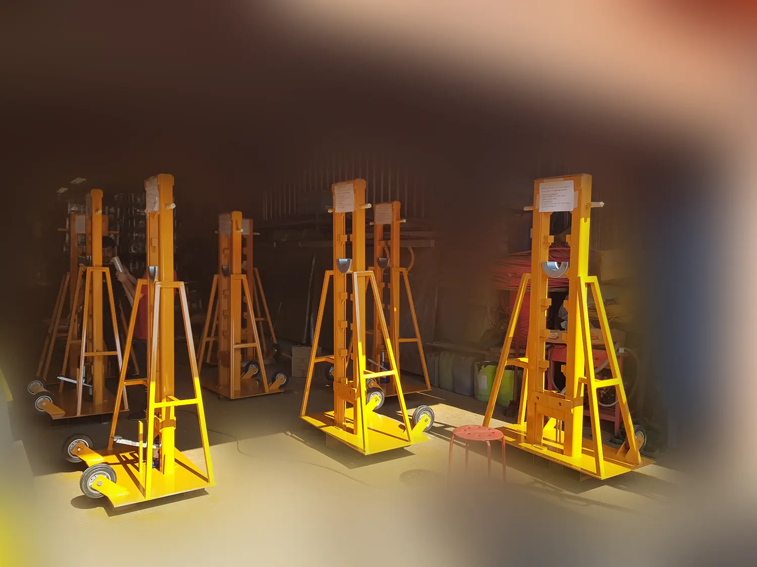 hydraulic drum jacks and galvanized rollers shipped to baghdad iraq