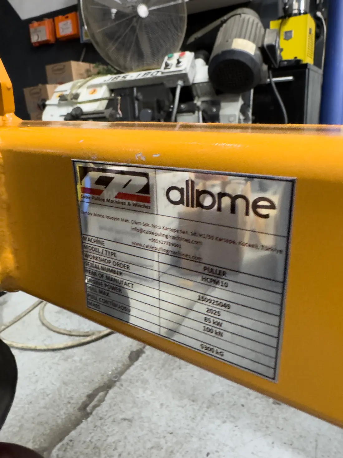 cable pulling machine 100 kn delivered to serbia